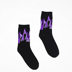 Contrast Flames Socks